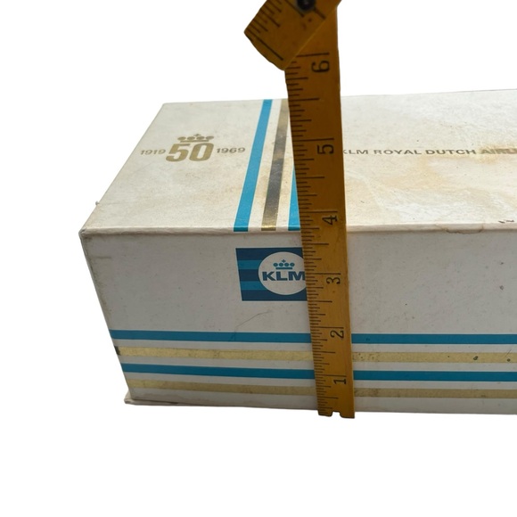 Vintage 1969 KLM Royal Dutch Airline 50 Year Anniversary Cocktail Glass Box Set - Picture 7 of 7